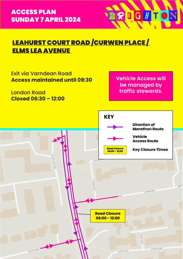 Brighton Marathon Road Closures 2025 Dates 